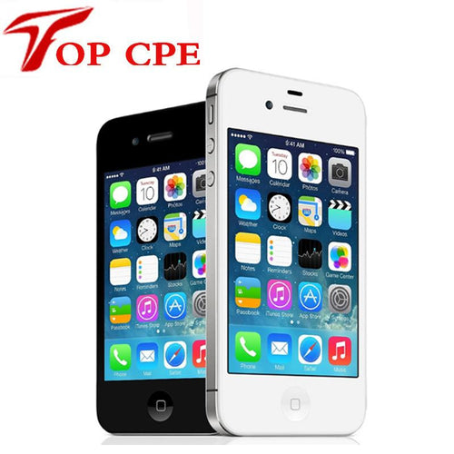 iPhone4S Original Unlocked Apple iPhone 4S IOS Dual Core 8MP WIFI WCDMA Mobile Cell phone Smartphone TouchScreen iCloud itunes  -Gautam store pp slkd