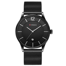CURREN Luxury Brand Quartz Watch Men\'s Casual Business Stainless Steel Mesh band Quartz-Watch Fashion Thin Clock male Date New  -Gautam store pp slkd