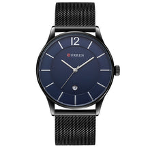 CURREN Luxury Brand Quartz Watch Men\'s Casual Business Stainless Steel Mesh band Quartz-Watch Fashion Thin Clock male Date New  -Gautam store pp slkd