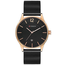CURREN Luxury Brand Quartz Watch Men\'s Casual Business Stainless Steel Mesh band Quartz-Watch Fashion Thin Clock male Date New  -Gautam store pp slkd