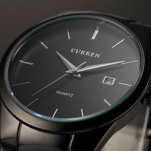 New Top Luxury Brand Quartz Watch Men\'s Fashion Dress Tag Black full steel Business Colck Male Simple Casual Wristwatch gift  -Gautam store pp slkd