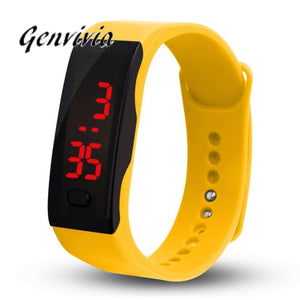 GENGVIVIA Mens Womens Rubber LED Watch Date Sports Bracelet Digital Wrist Watches Men Military Watch Male Clock Casual Watches  -Gautam store pp slkd