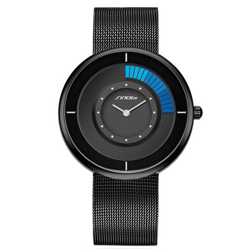 SINOBI Fashion Unique Rotating Luxury Ultra-thin Steel Watch  -Gautam store pp slkd