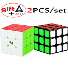 2PCS/set 3*3 QiYi Mofangge YJ GuanLong 3x3 Mastermorphix Professional Magic Speed Rubix Rubic Cube 2 Cube-stands as Gift  -Gautam store pp slkd
