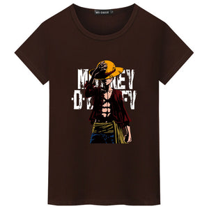 2018 Summer One Piece T Shirt Men Monkey D Luffy T Shirts New Short Sleeve Cotton Anime Zoro Ace Law T-shirt Tee Free Shipping  -Gautam store pp slkd