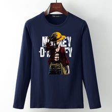 New summer Man Anime One Piece Luffy Printed t shirt high quality cotton raglan men t-shirt casual Slim fit tops tees for fans  -Gautam store pp slkd