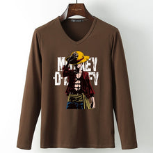 New summer Man Anime One Piece Luffy Printed t shirt high quality cotton raglan men t-shirt casual Slim fit tops tees for fans  -Gautam store pp slkd