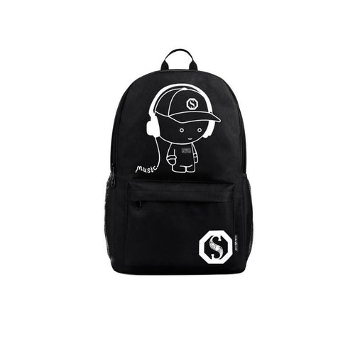 Creative Anime Luminous Backpack One Piece King Noctilucent Backpack Cool Luffy Backpack with Chargi...  -Gautam store pp slkd