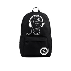 Creative Anime Luminous Backpack One Piece King Noctilucent Backpack Cool Luffy Backpack with Chargi...  -Gautam store pp slkd