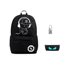 Creative Anime Luminous Backpack One Piece King Noctilucent Backpack Cool Luffy Backpack with Chargi...  -Gautam store pp slkd